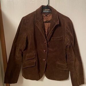 Lauren Ralph Lauren Jeans Co Chocolate Corduroy Blazer SZ L